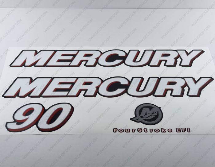 Mercury 90HP Four Stroke EFI Outboard Decal Kit